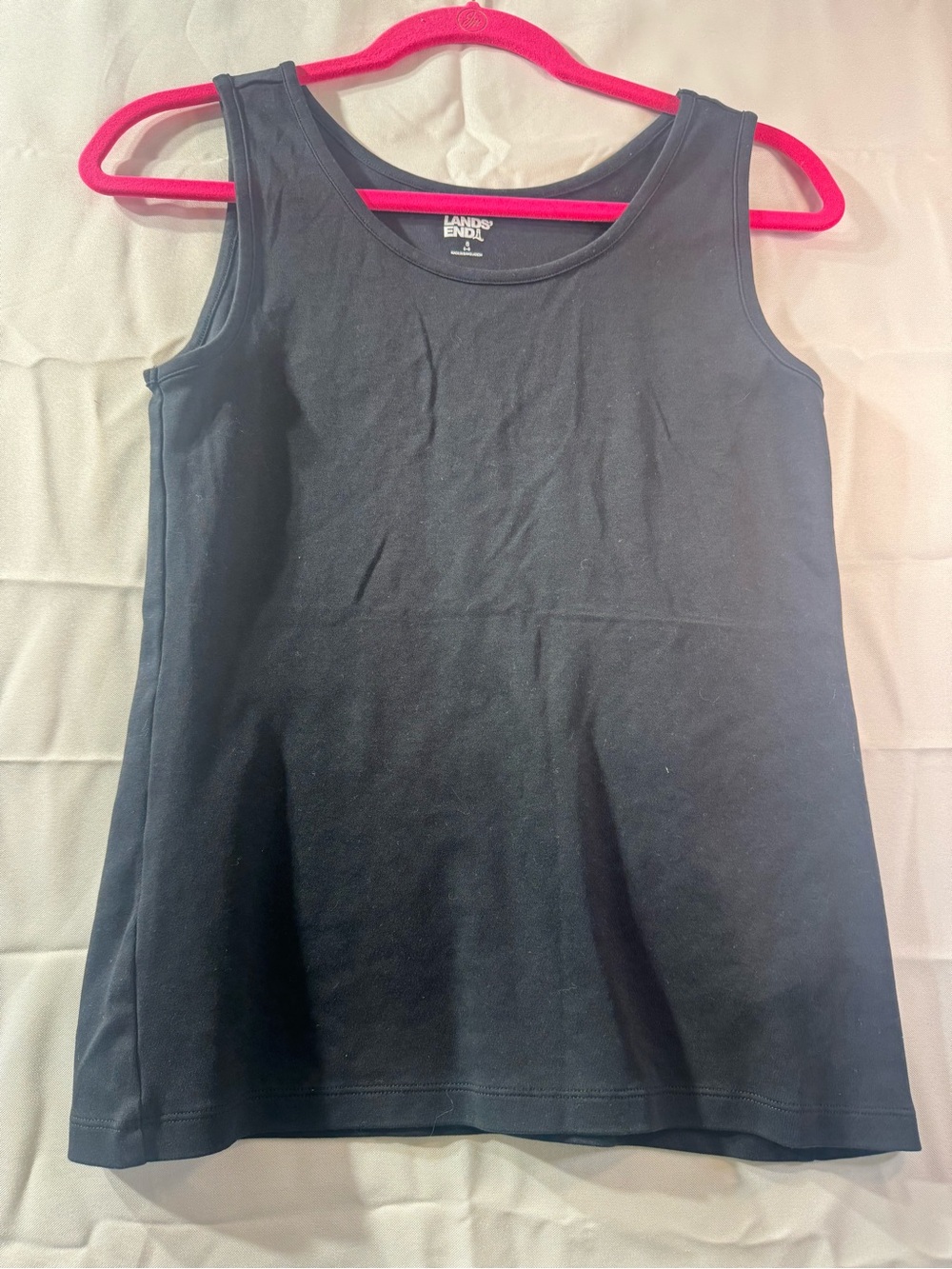 Lands' End Women's Small Black Scoop Neck Tank